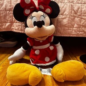 Disney Minnie Mouse Plush with Red and Yellow Accents